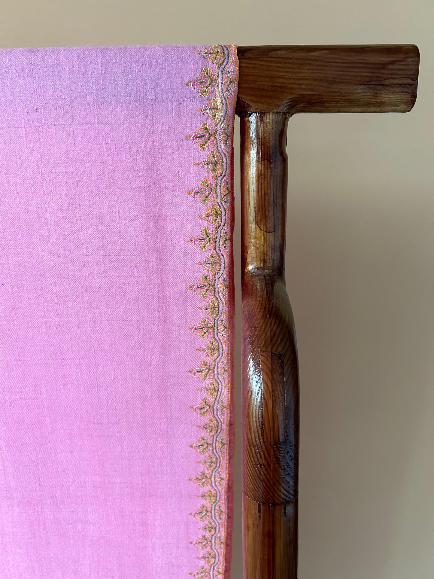 Fuchsia Pink Pure Cashmere Pashmina Sozni Embroidery Palladar Shawl/Wrap 80x40 inches Kashmir Shawl