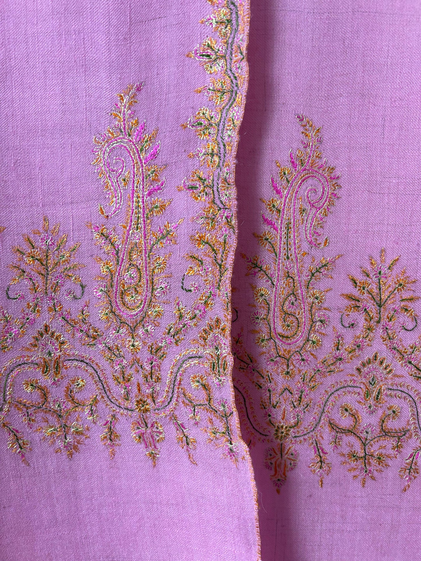 Fuchsia Pink Pure Cashmere Pashmina Sozni Embroidery Palladar Shawl/Wrap 80x40 inches Kashmir Shawl