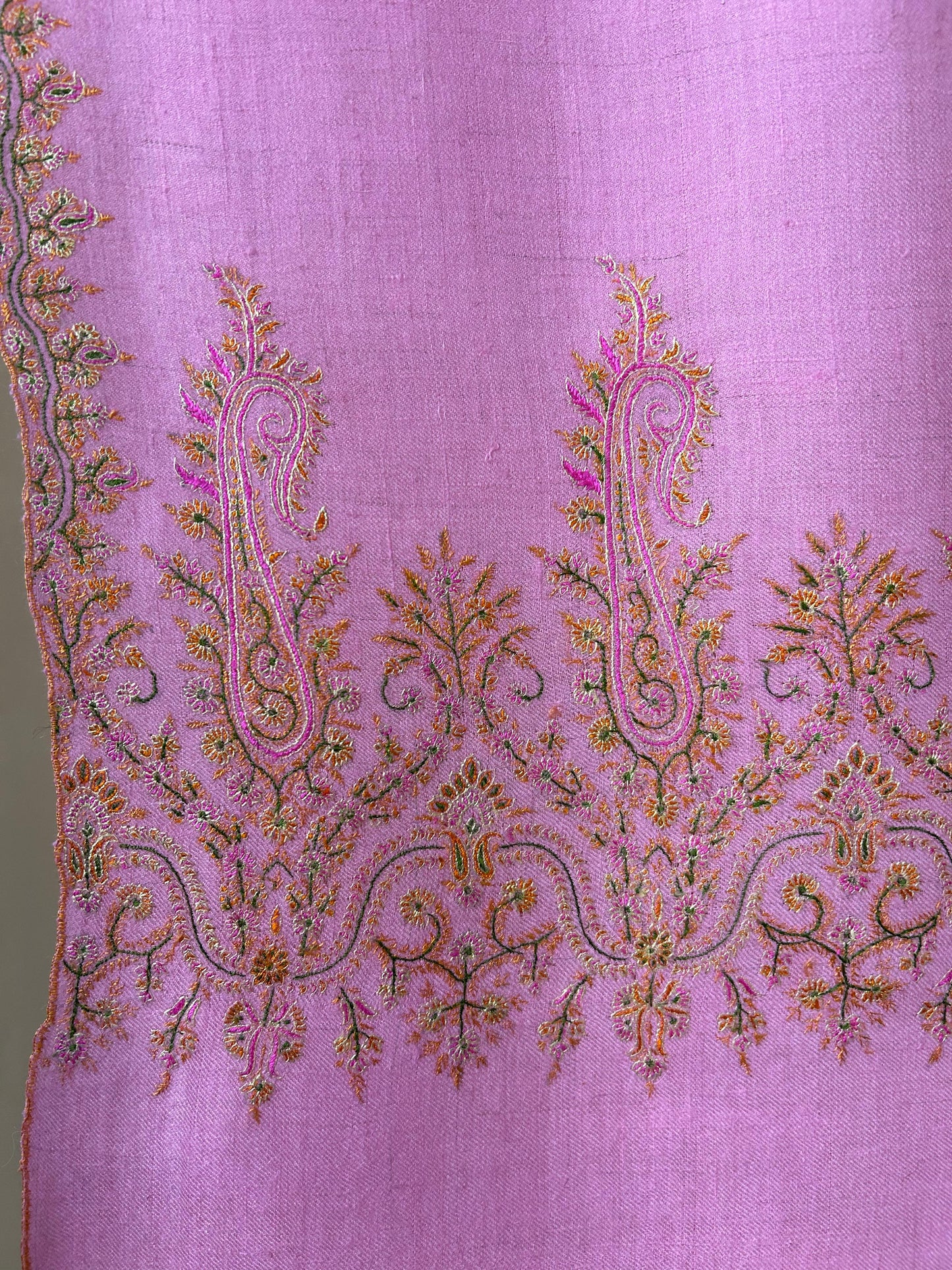 Fuchsia Pink Pure Cashmere Pashmina Sozni Embroidery Palladar Shawl/Wrap 80x40 inches Kashmir Shawl