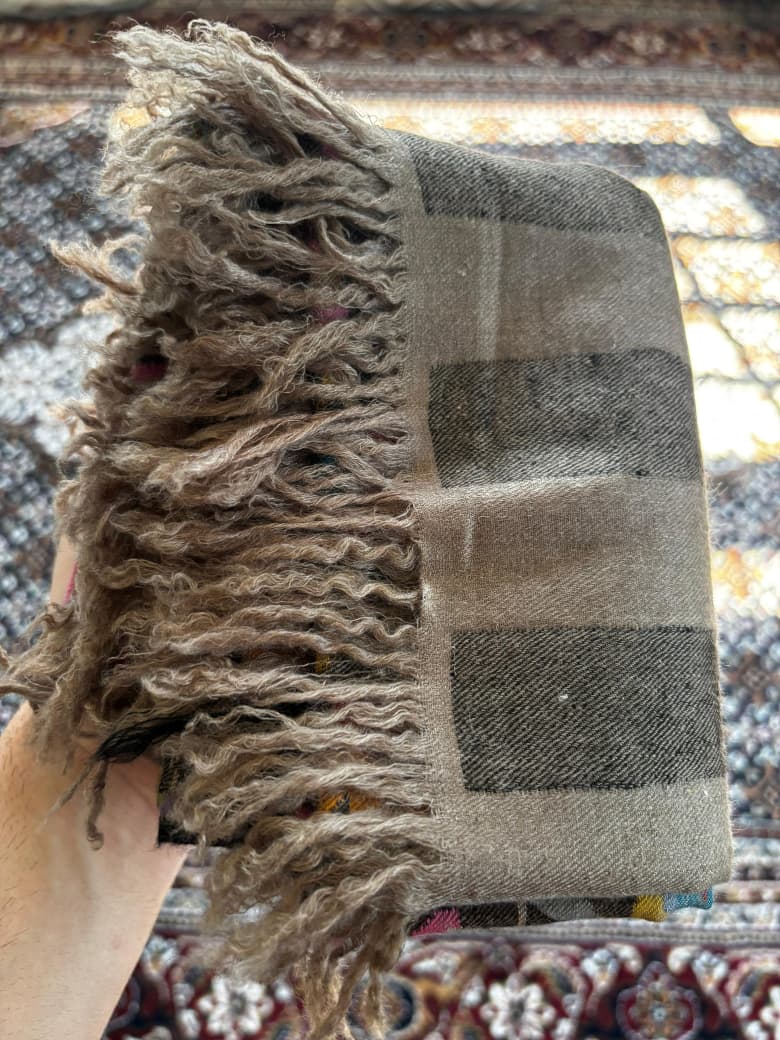 Charcoal Grey Masterpiece Kani Pashmina Shawl Timeless Wrap Collector's Exclusive Handmade Handwoven S.S