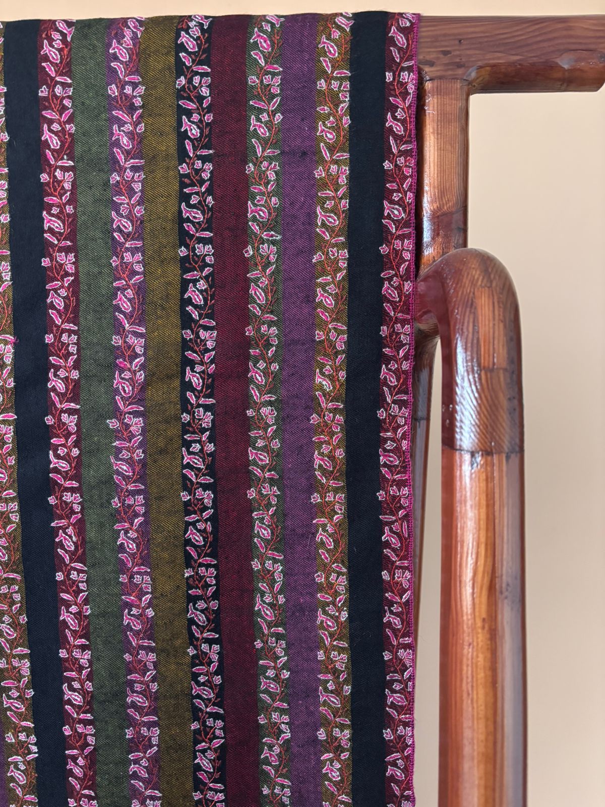 Masterpiece Vintage Khatras Embroidery Sozni Embroidery Handmade Cashmere Shawl Wrap